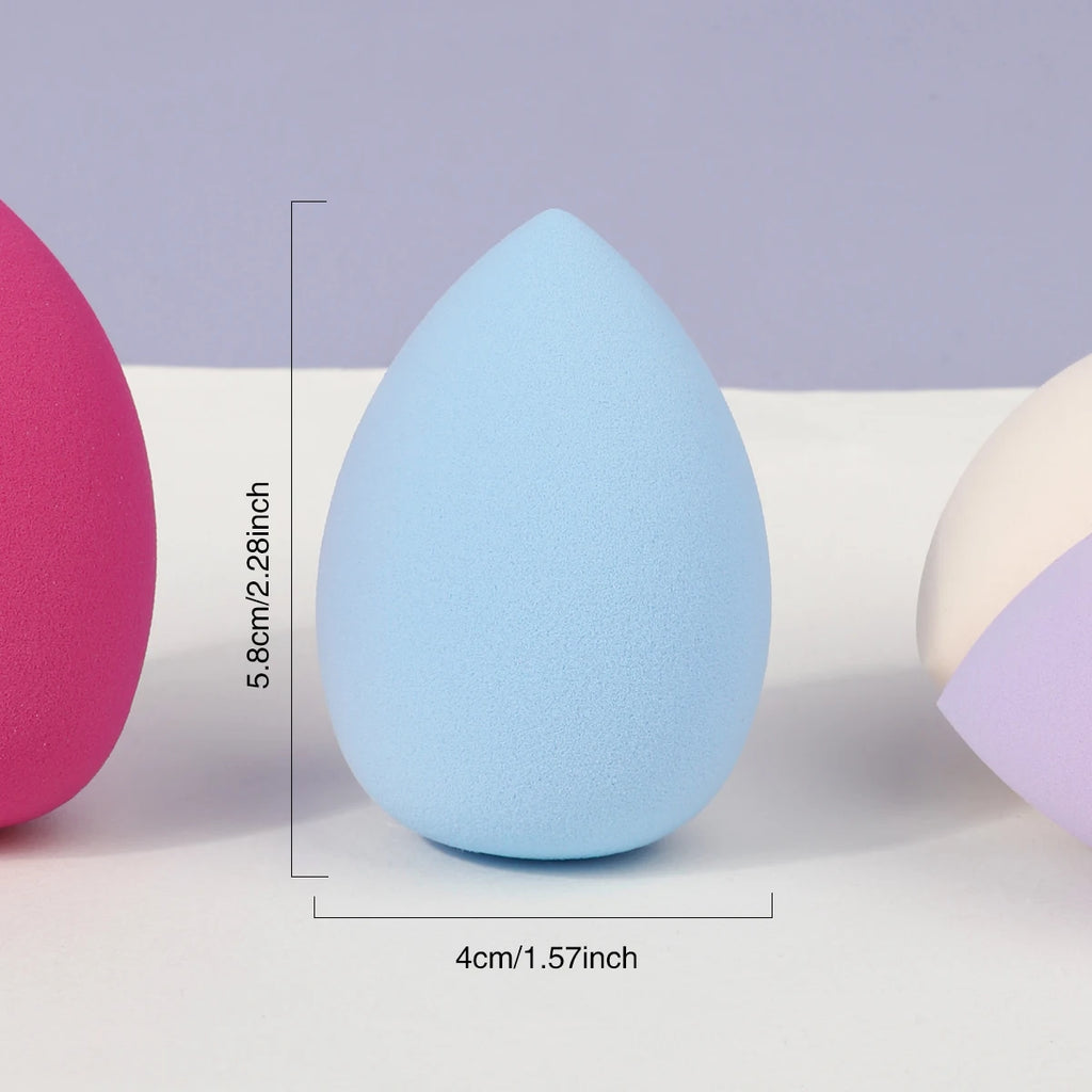 4pcs Makeup Sponge Powder Puff Beauty Cosmetic Ball Foundation Powder Puff Dry Wet Combined Water Droplets Make Up Tools