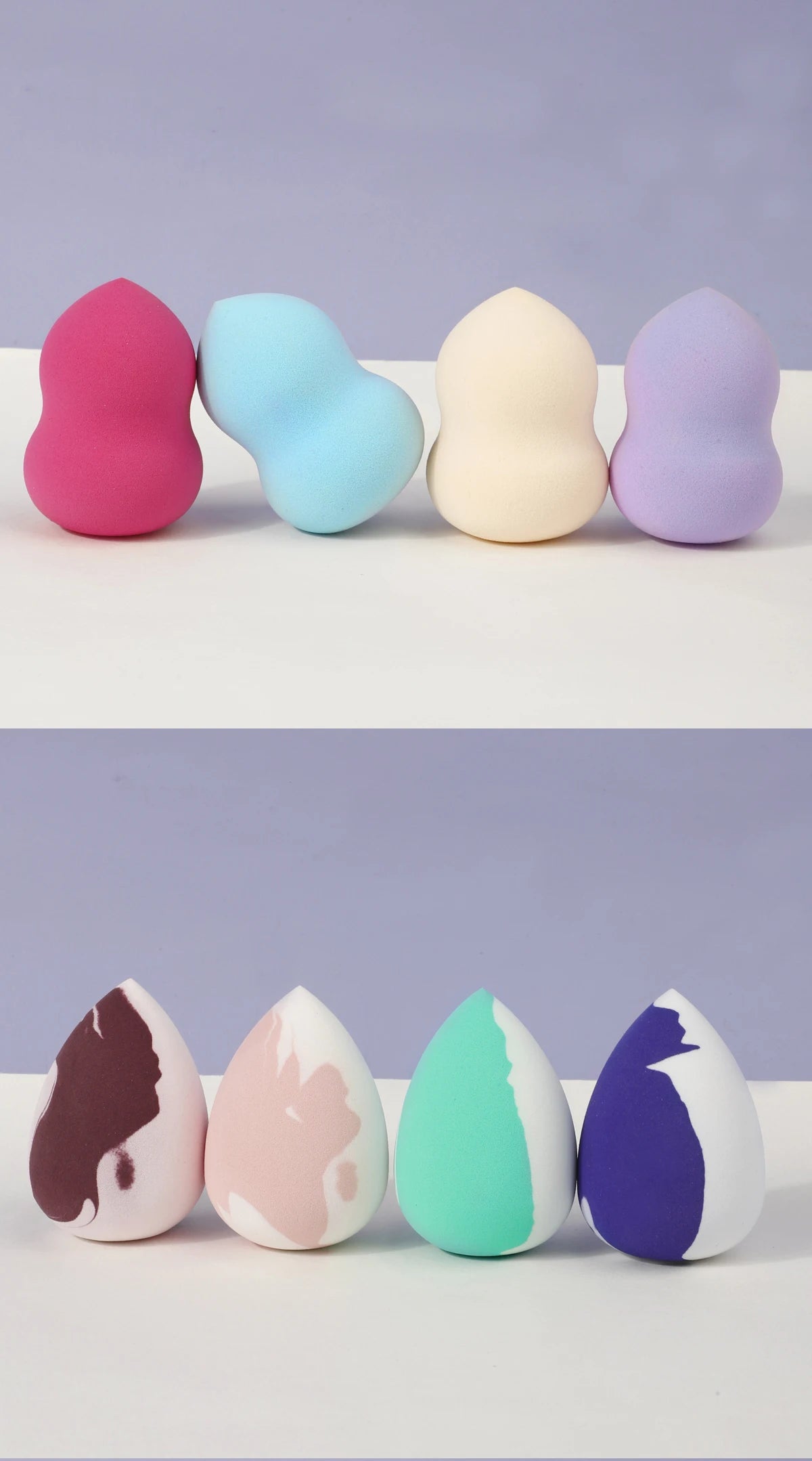 4pcs Makeup Sponge Powder Puff Beauty Cosmetic Ball Foundation Powder Puff Dry Wet Combined Water Droplets Make Up Tools