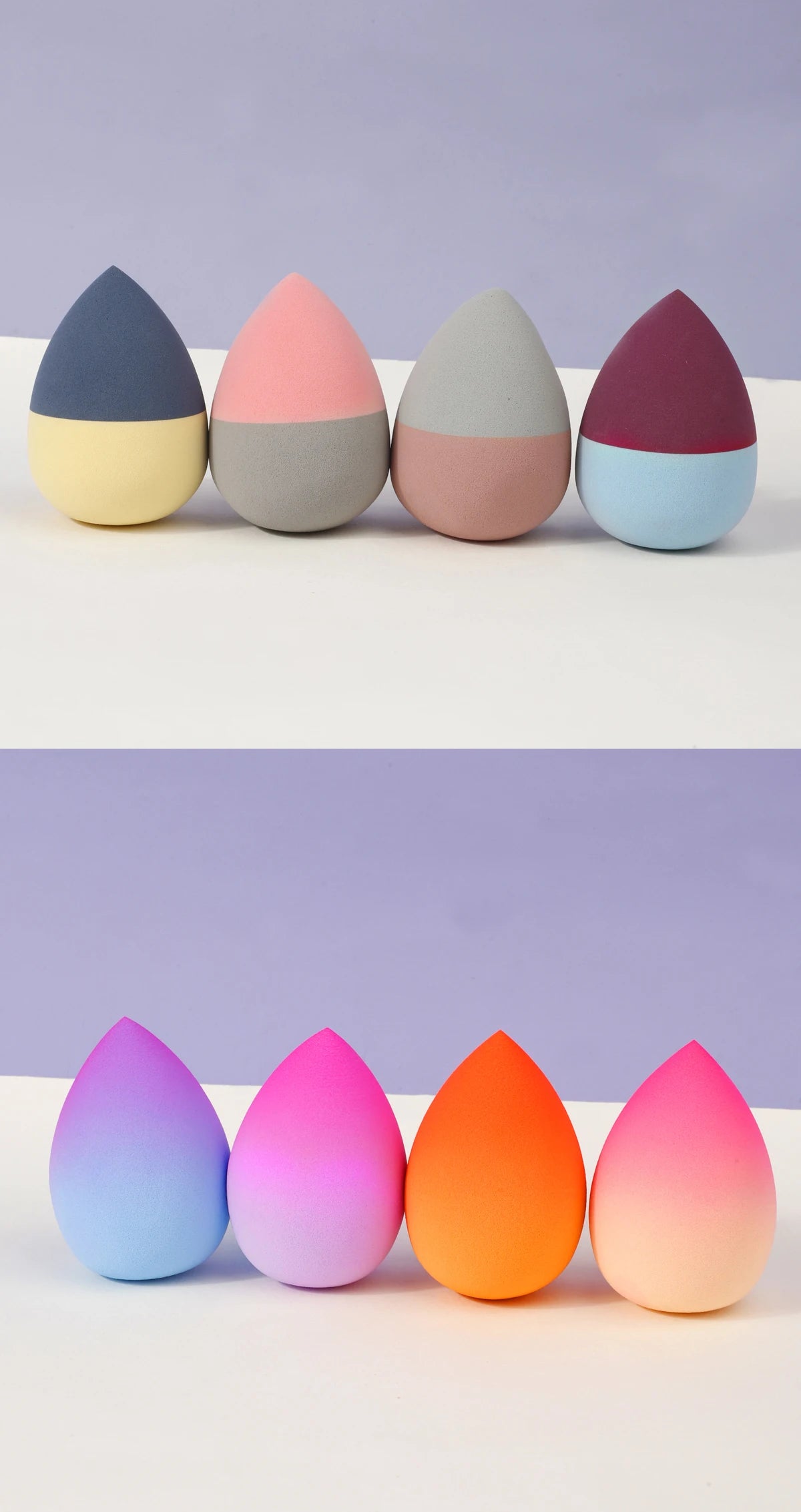 4pcs Makeup Sponge Powder Puff Beauty Cosmetic Ball Foundation Powder Puff Dry Wet Combined Water Droplets Make Up Tools