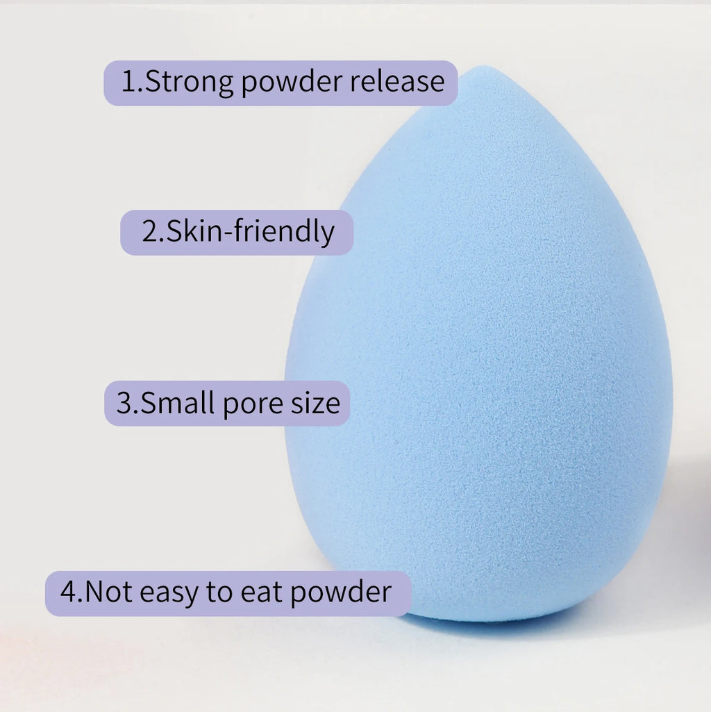 4pcs Makeup Sponge Powder Puff Beauty Cosmetic Ball Foundation Powder Puff Dry Wet Combined Water Droplets Make Up Tools