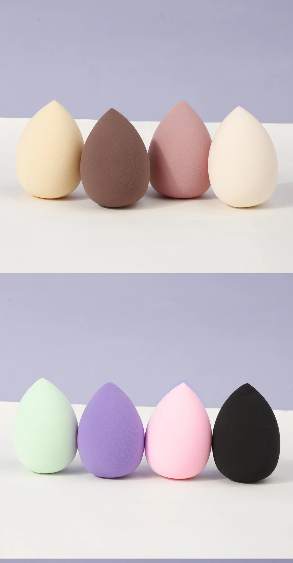 4pcs Makeup Sponge Powder Puff Beauty Cosmetic Ball Foundation Powder Puff Dry Wet Combined Water Droplets Make Up Tools
