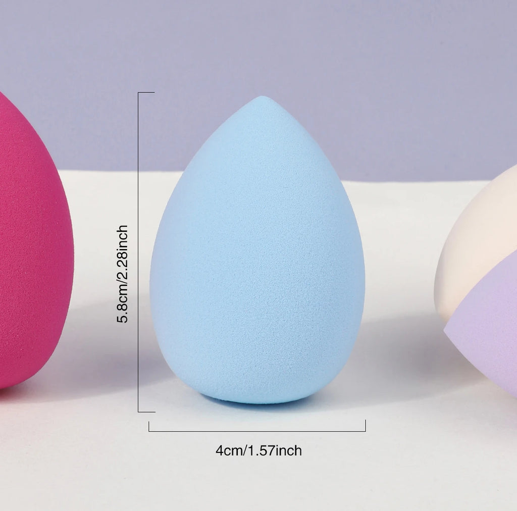 4pcs Makeup Sponge Powder Puff Beauty Cosmetic Ball Foundation Powder Puff Dry Wet Combined Water Droplets Make Up Tools