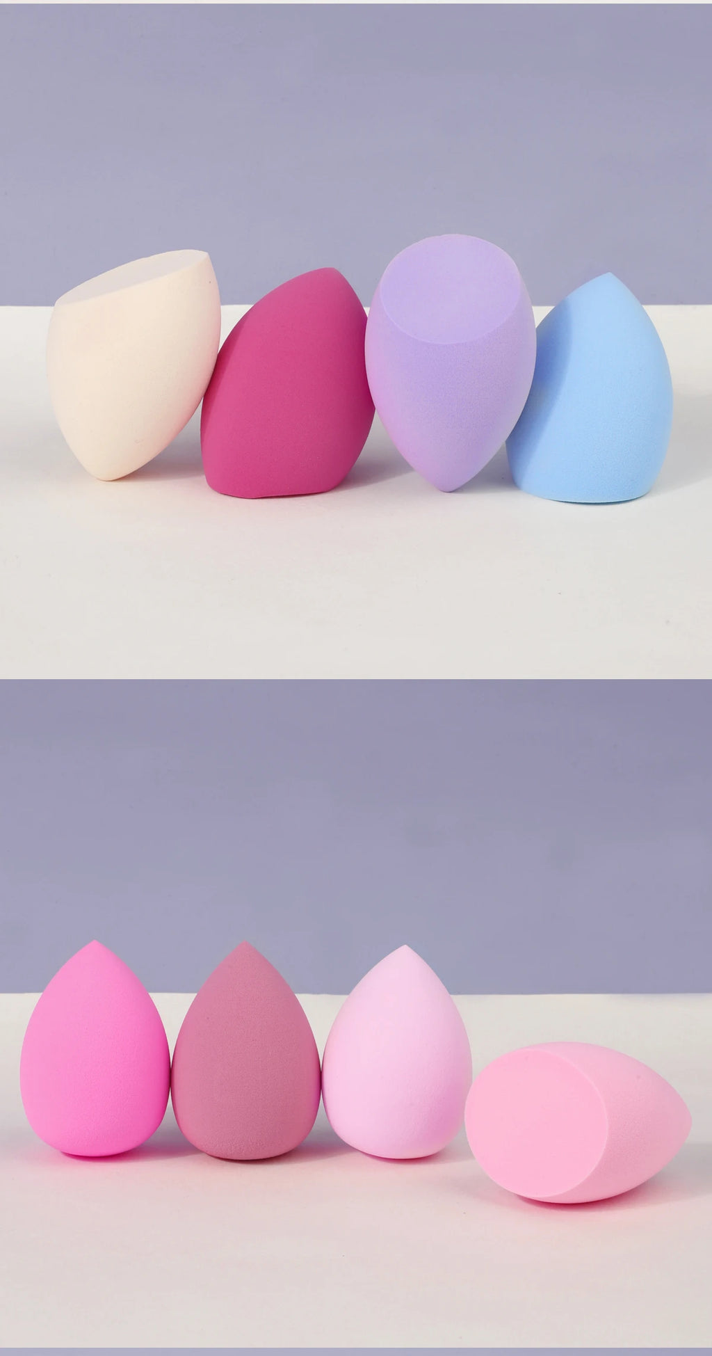 4pcs Makeup Sponge Powder Puff Beauty Cosmetic Ball Foundation Powder Puff Dry Wet Combined Water Droplets Make Up Tools
