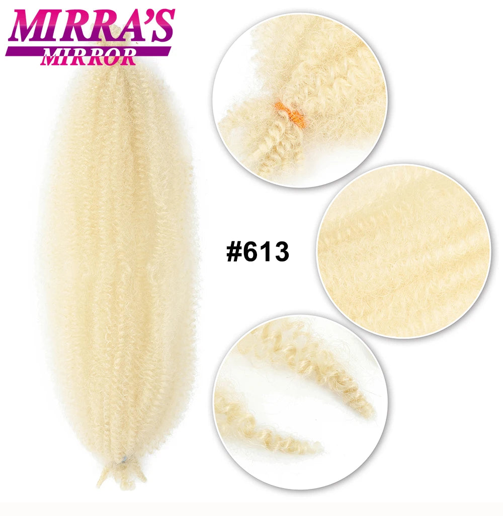 28Inch Kinky Twist Afro Crochet Braid Springy Twist Hair For Distressed Butterfly Locs Synthetic Marley Hair Extension For Women