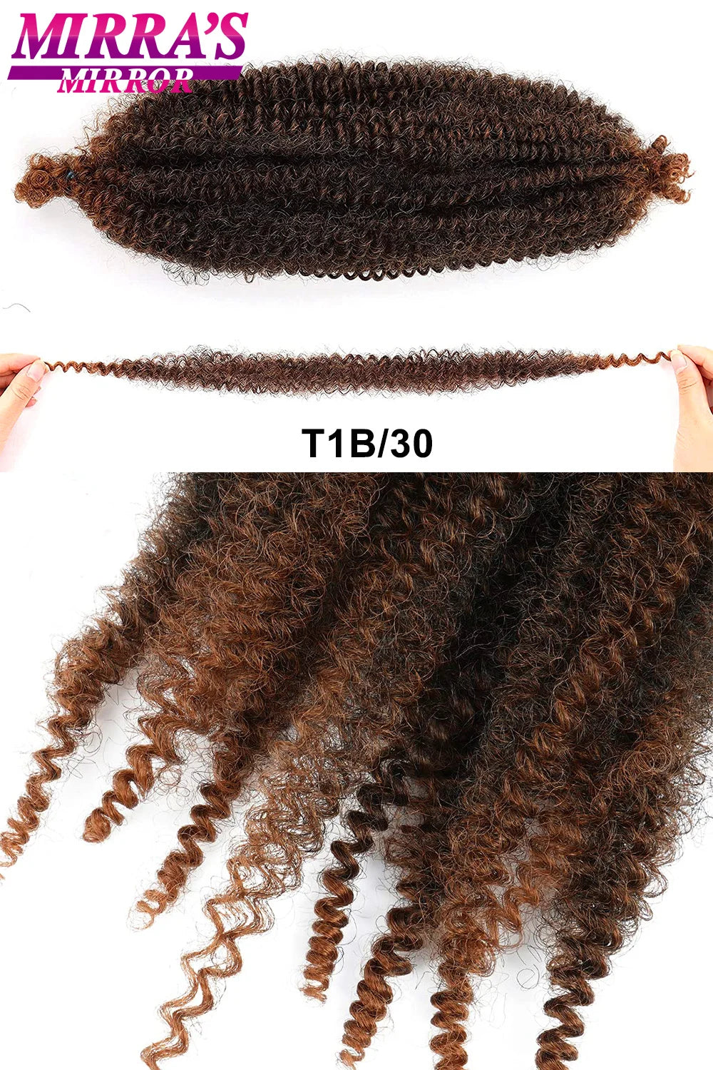 28Inch Kinky Twist Afro Crochet Braid Springy Twist Hair For Distressed Butterfly Locs Synthetic Marley Hair Extension For Women