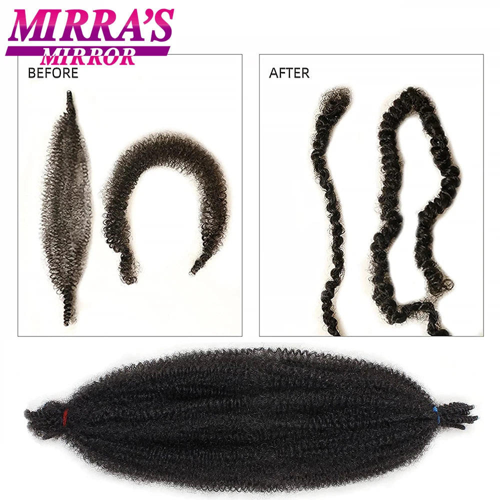 28Inch Kinky Twist Afro Crochet Braid Springy Twist Hair For Distressed Butterfly Locs Synthetic Marley Hair Extension For Women