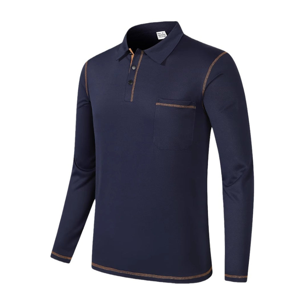2025 new polo shirt long sleeve lapel men amazon casual sports breathable