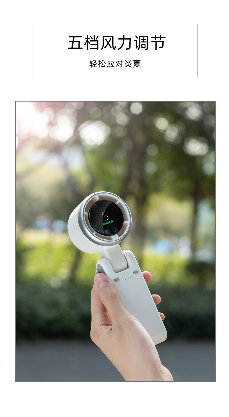 Popular Outdoor Handheld Mini Fan Desktop Fan Brushless Motor Hanging Neck Small Fan Cross-Border Hot Model