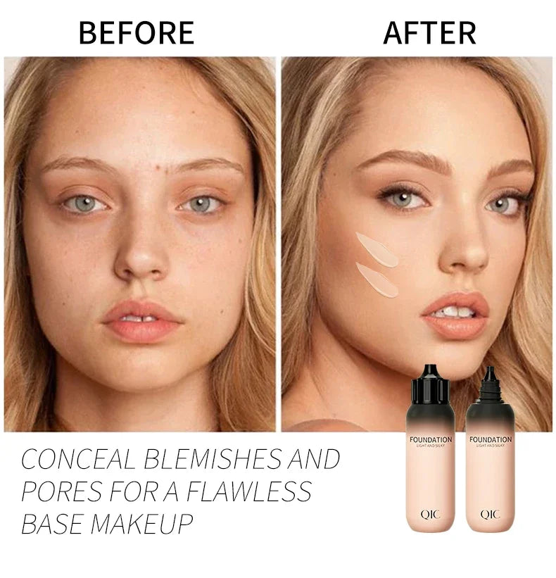 30ml Liquid Foundation Cream Waterproof Oil-control Cover Acne Base Cream Makeup Moisturize Matte Concealer Cosmetic