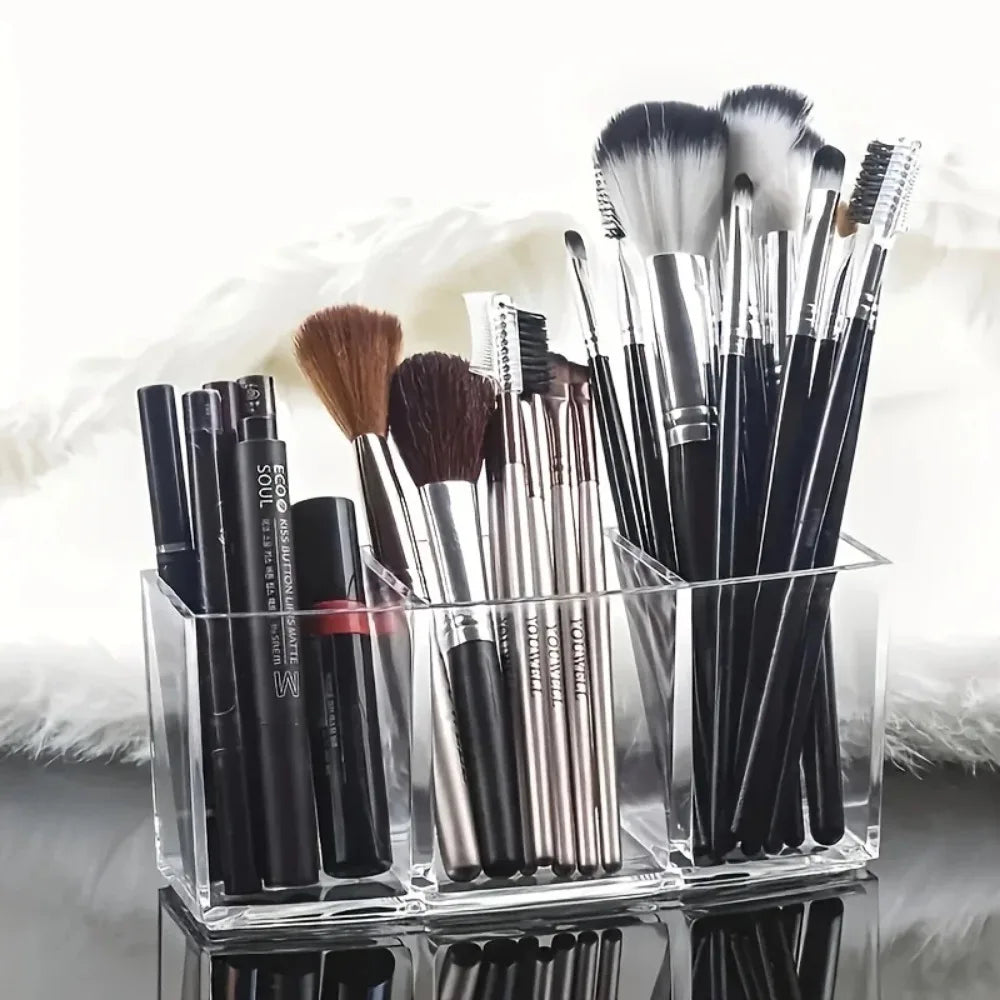 Transparent lipstick Cosmetic Makeup Acrylic Makeup Brush Tool Storage Box Case Make-up Brush Holder Table Organizer Makeup Tool