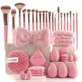 40 Pcs Beauty Makeup Tool Combo Set Face Wash Makeup Puff Full Set Clean Brush Set Professional Triangle Powder Puff Wash Tool