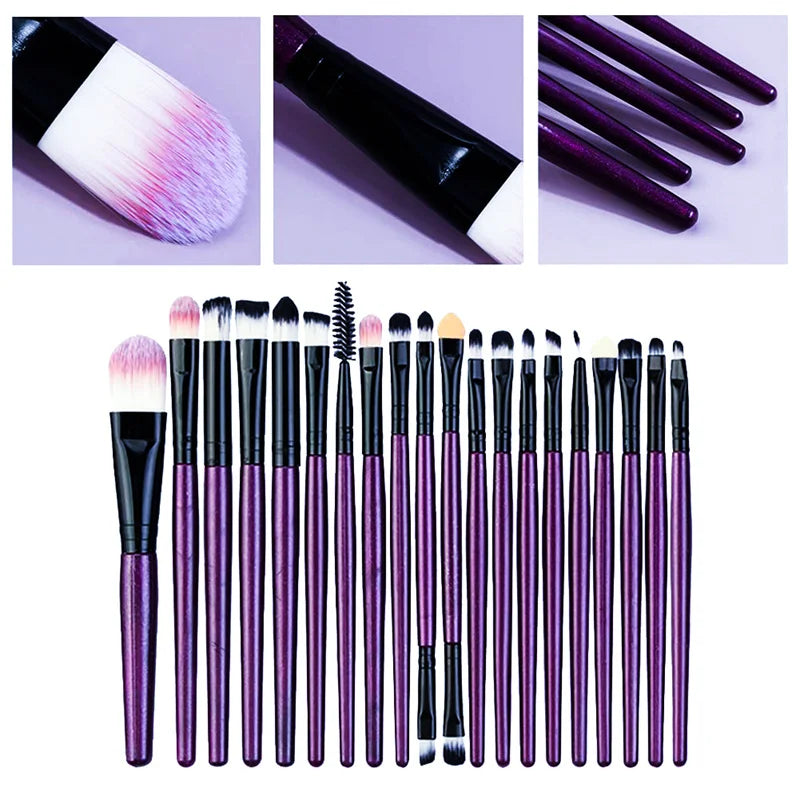 20Pcs Makeup Brush Set Eyeliner Brush Blending Brush Makeup Brushes for Cheeks Eye Cosmetic Foundation Brush Make Up Set 2035