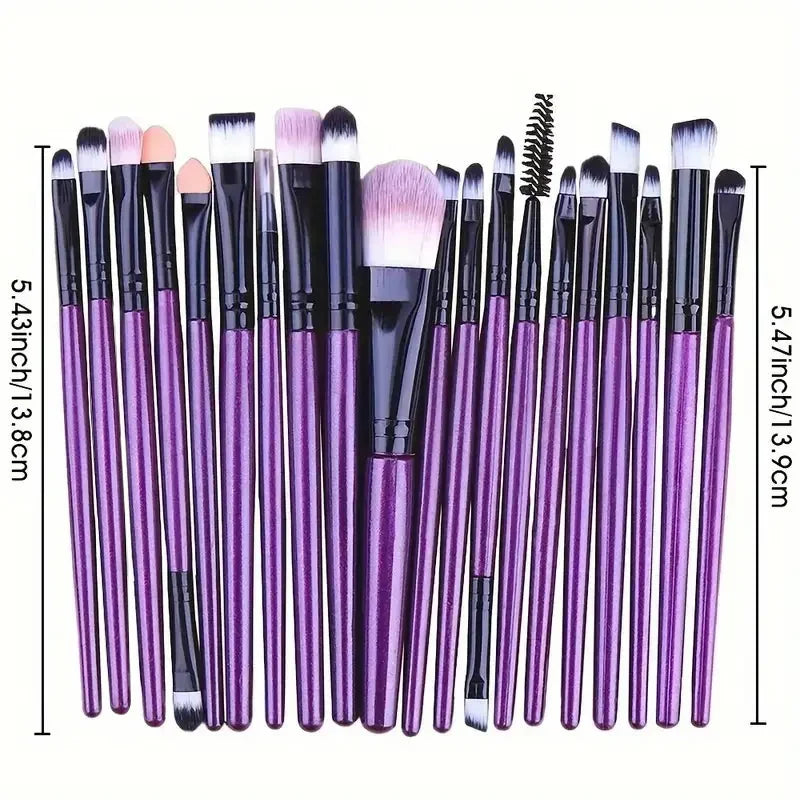 20Pcs Makeup Brush Set Eyeliner Brush Blending Brush Makeup Brushes for Cheeks Eye Cosmetic Foundation Brush Make Up Set 2035