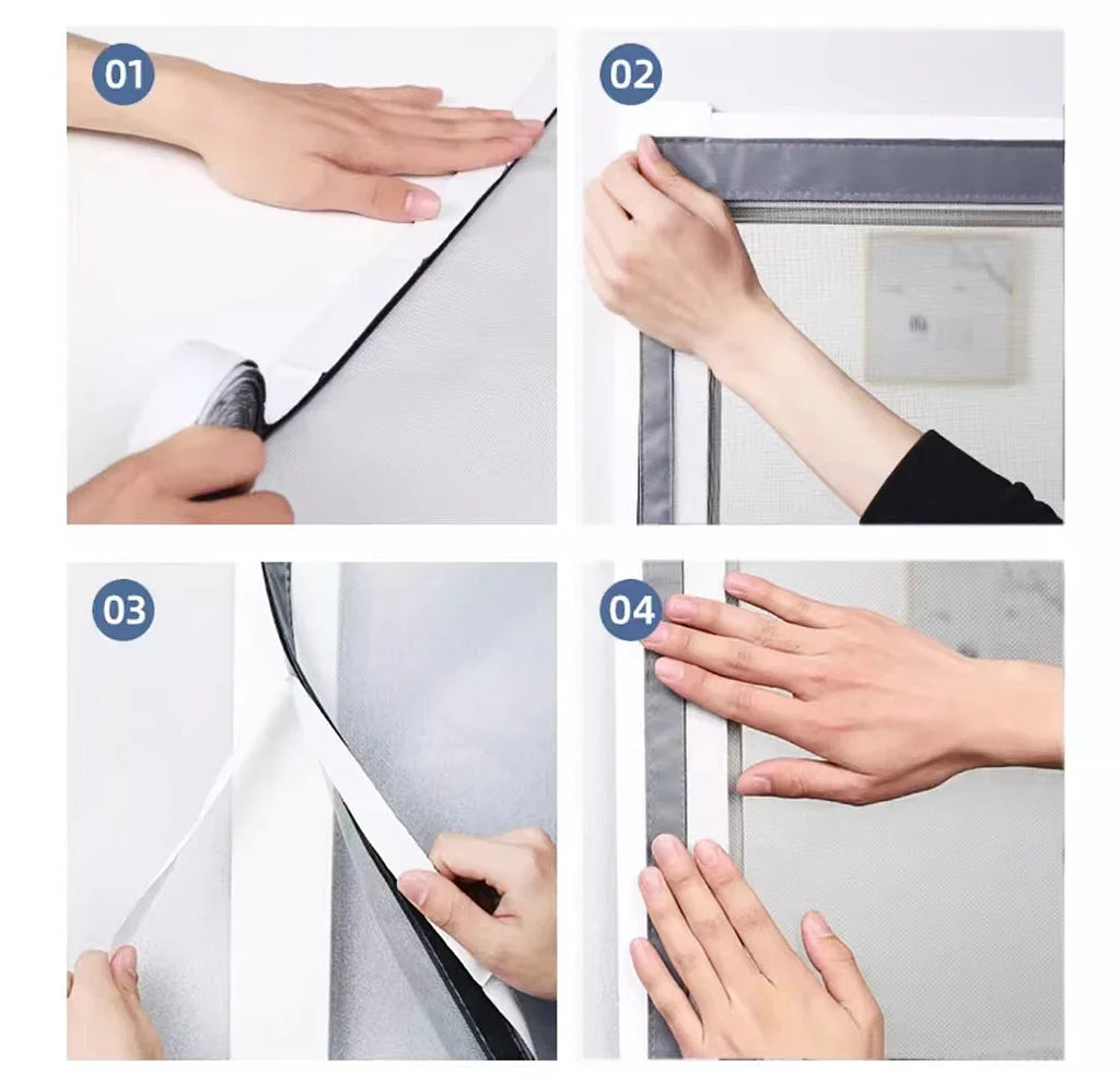 Mosquito and fly proof doors, mosquito nets, screen windows, door curtains, magnetic self-priming door curtains, no punching