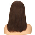 4# Chocolate Brown Colored Human Hair Wigs For Women 13X5 Straight Lace Front Wigs 30 Inch Highlight Remy Brazilian Hair Wigs