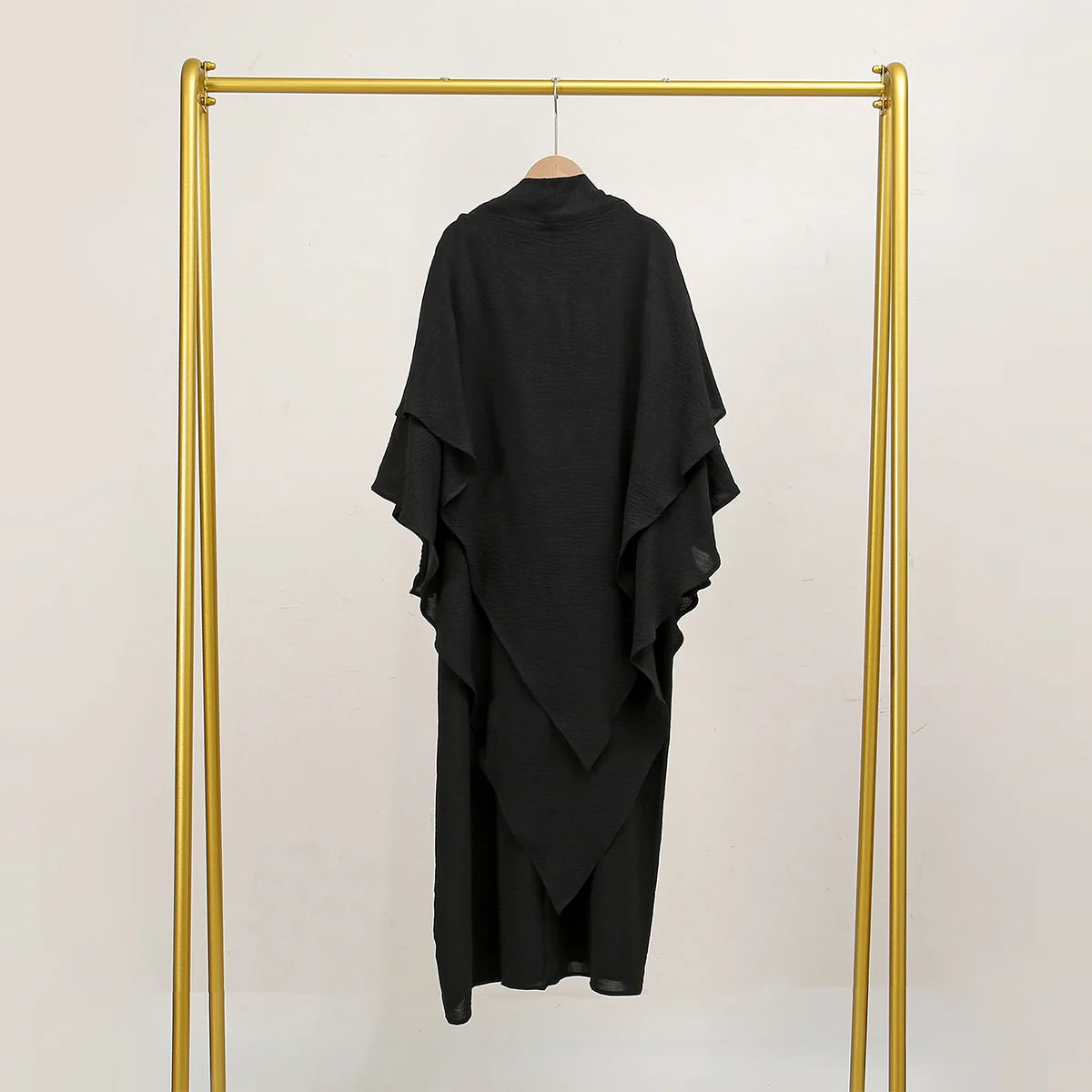 Two Piece Abaya for Woman Jilbab Prayer Set Batwing Hijab Dress Muslim Kimono Kaftan Robe Long Khimar Islam Cloth Jilbab Ramadan