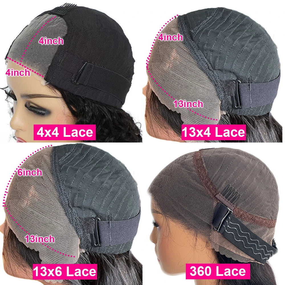 13x4 Human Hair Wigs For Women Brazilian 400 High Density Kinky Curly Glueless Wigs 13x6 HD Lace Frontal Wig 360 PrePlucked Lace