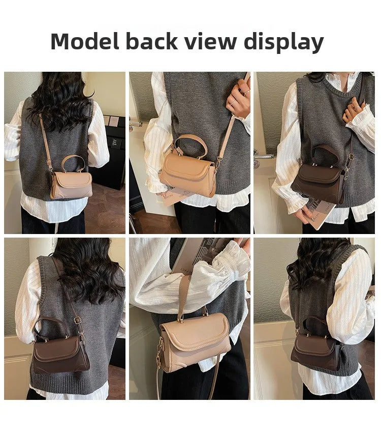 Handbag, niche vintage handbag, new fashion versatile crossbody single-shoulder small square bag, simple design