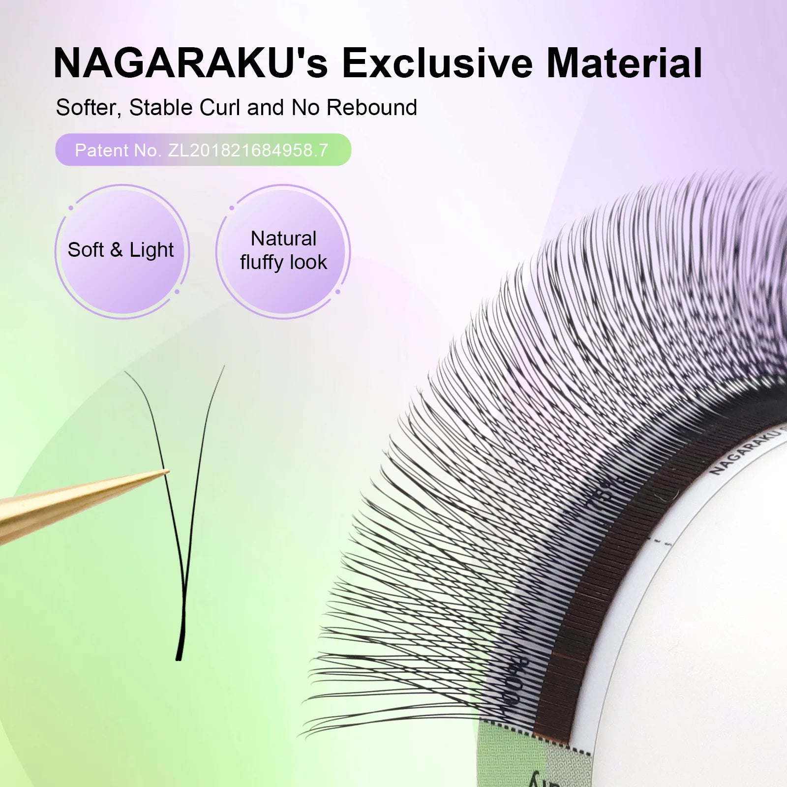 NAGARAKU Single Tip 2D Y/Double Tips YY/Triple Tips YY Shape Hand Woven Premium Soft Light Eyelashes Extension