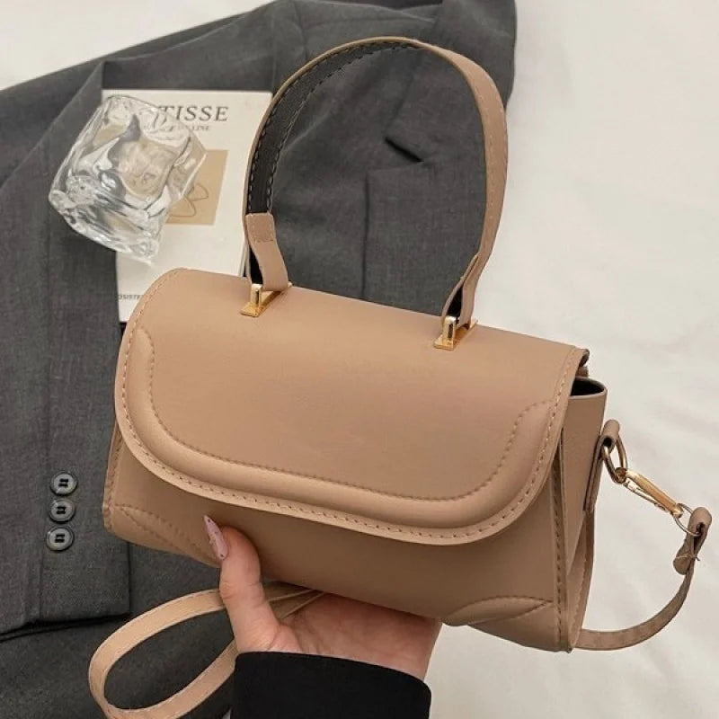 Handbag, niche vintage handbag, new fashion versatile crossbody single-shoulder small square bag, simple design