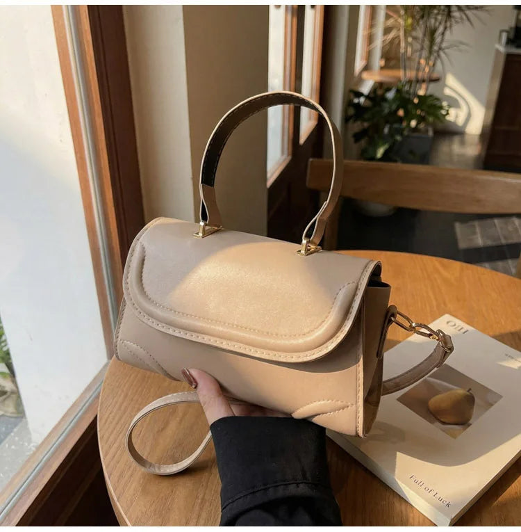Handbag, niche vintage handbag, new fashion versatile crossbody single-shoulder small square bag, simple design