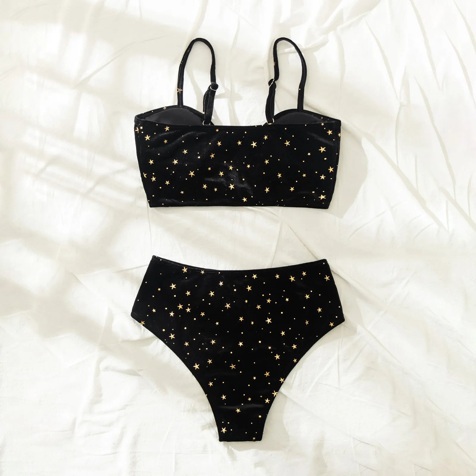 Fashion Piece Swimsuit Swimsuit Velvet Two Sexy Women'S Split Printed Bikini Swimwears Tankinis Women Board Shorts Bathing Suit