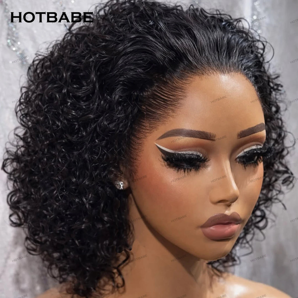 13x4 Human Hair Wigs For Women Brazilian 400 High Density Kinky Curly Glueless Wigs 13x6 HD Lace Frontal Wig 360 PrePlucked Lace