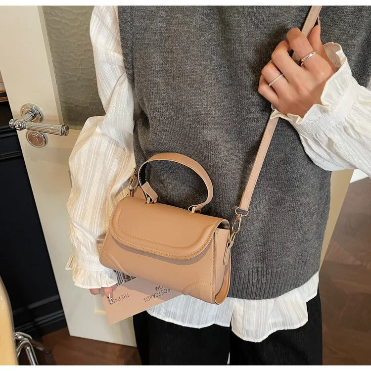 Handbag, niche vintage handbag, new fashion versatile crossbody single-shoulder small square bag, simple design