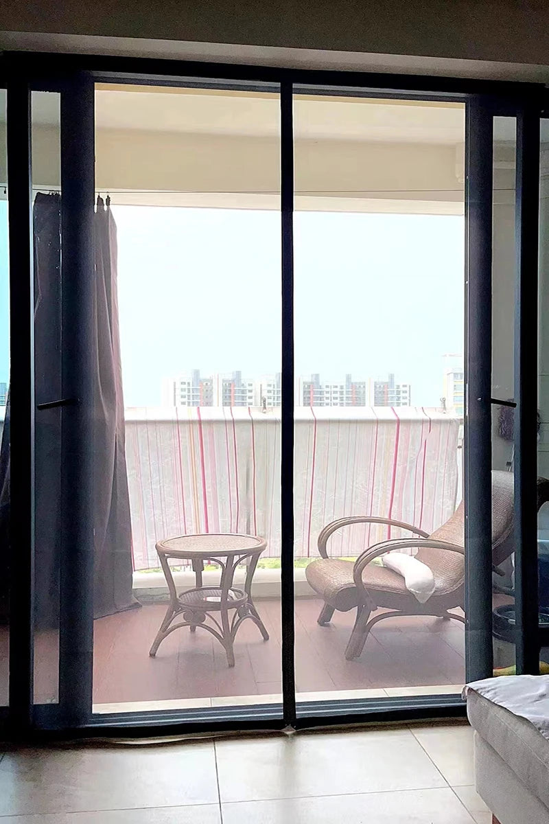 Mosquito and fly proof doors, mosquito nets, screen windows, door curtains, magnetic self-priming door curtains, no punching