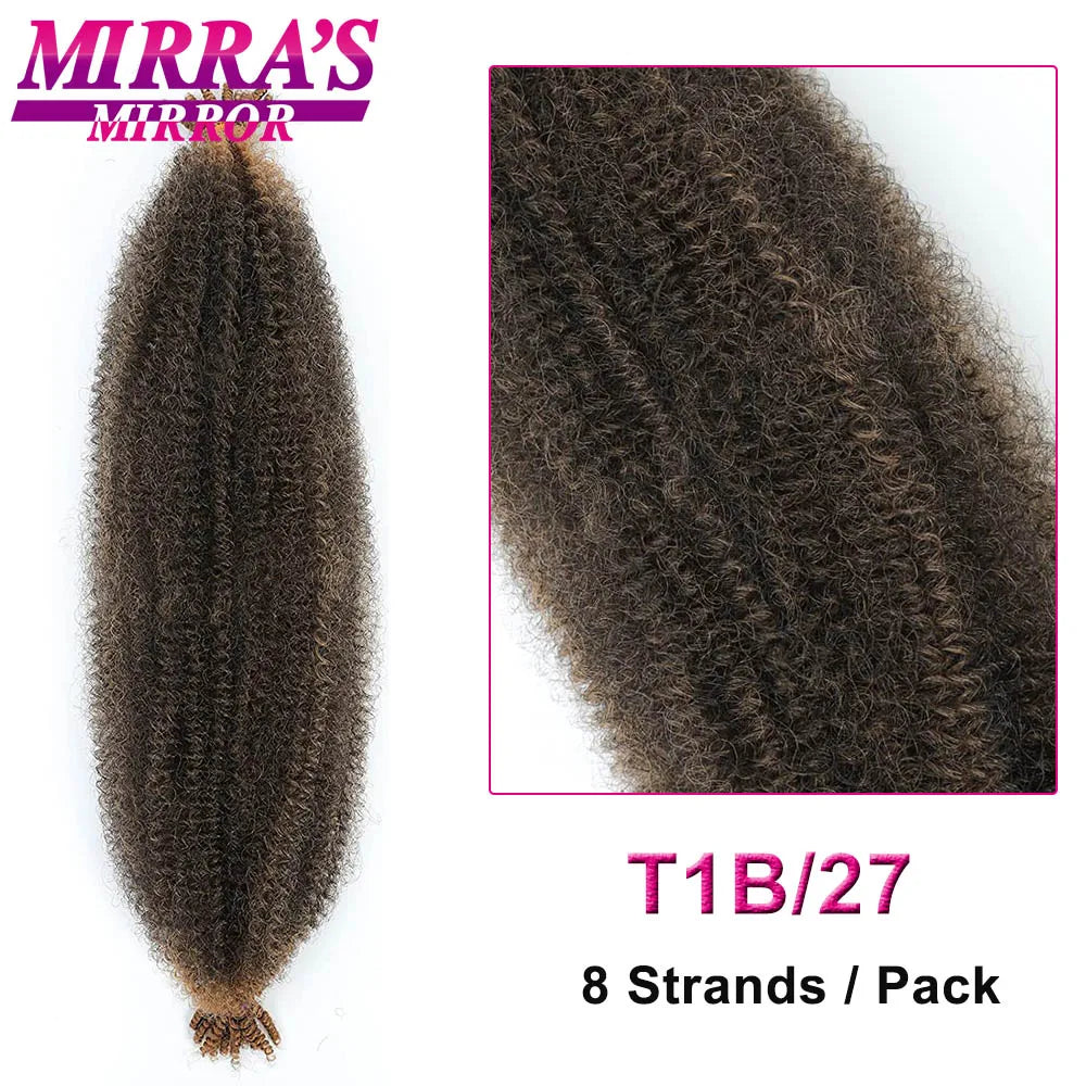 28Inch Kinky Twist Afro Crochet Braid Springy Twist Hair For Distressed Butterfly Locs Synthetic Marley Hair Extension For Women