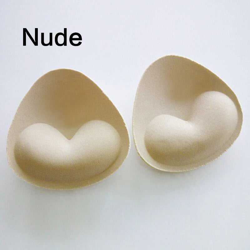Thicken Sponge Bra Pads Push Up Breast Enhancer Removeable Bra Padding Inserts Cups For Swimsuit Bikini Padding Intimates