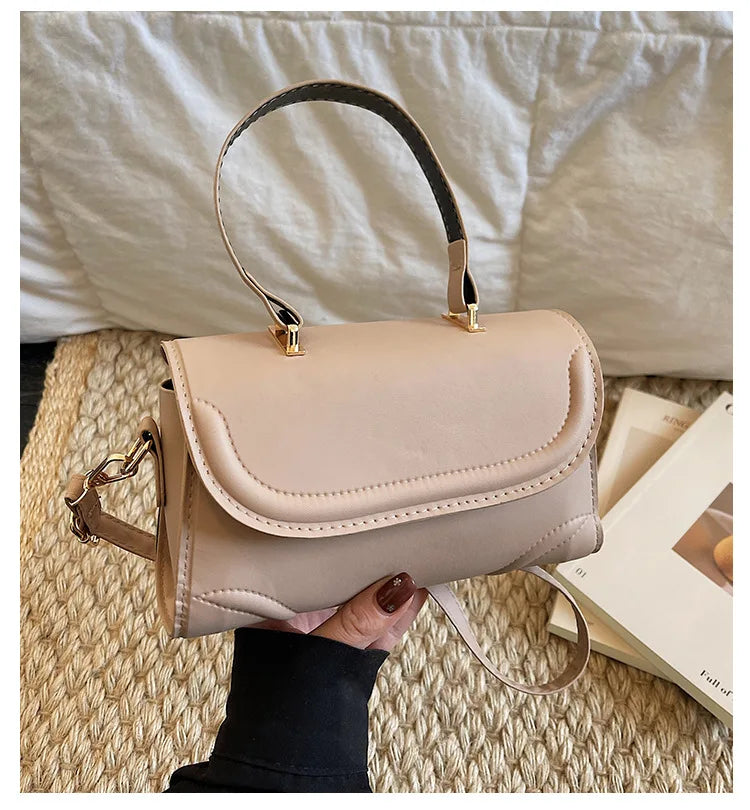 Handbag, niche vintage handbag, new fashion versatile crossbody single-shoulder small square bag, simple design