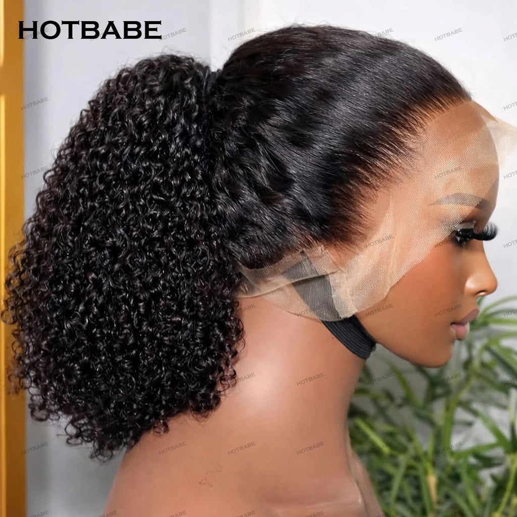 13x4 Human Hair Wigs For Women Brazilian 400 High Density Kinky Curly Glueless Wigs 13x6 HD Lace Frontal Wig 360 PrePlucked Lace