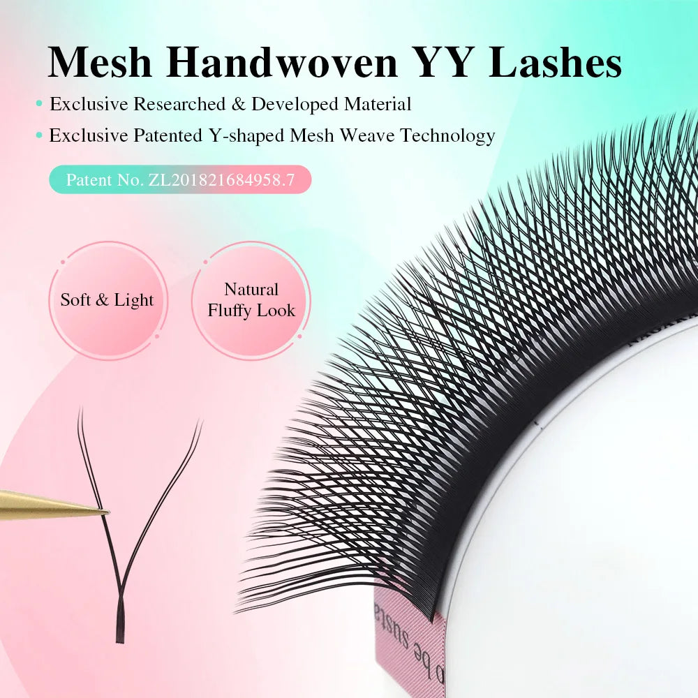 NAGARAKU Single Tip 2D Y/Double Tips YY/Triple Tips YY Shape Hand Woven Premium Soft Light Eyelashes Extension