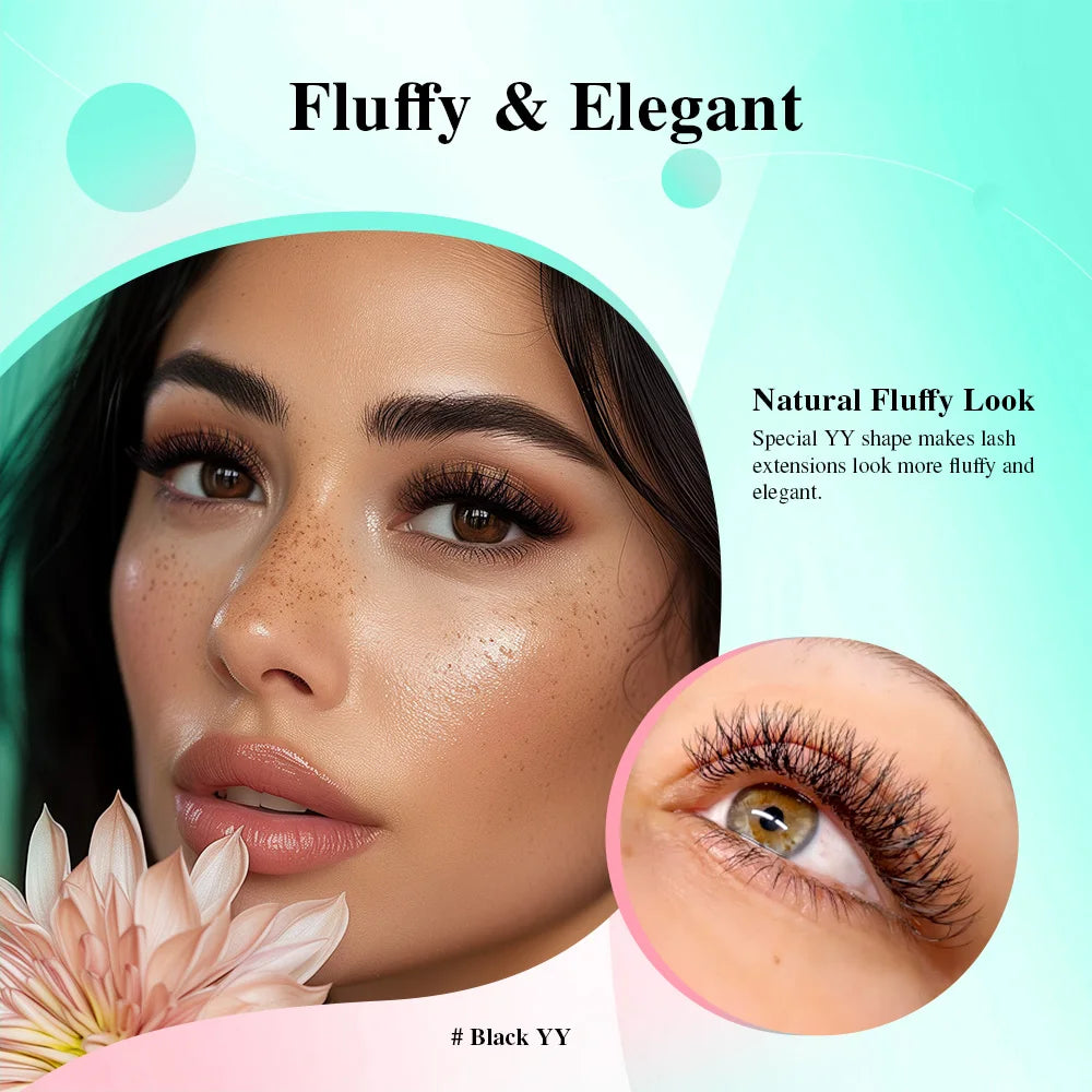 NAGARAKU Single Tip 2D Y/Double Tips YY/Triple Tips YY Shape Hand Woven Premium Soft Light Eyelashes Extension