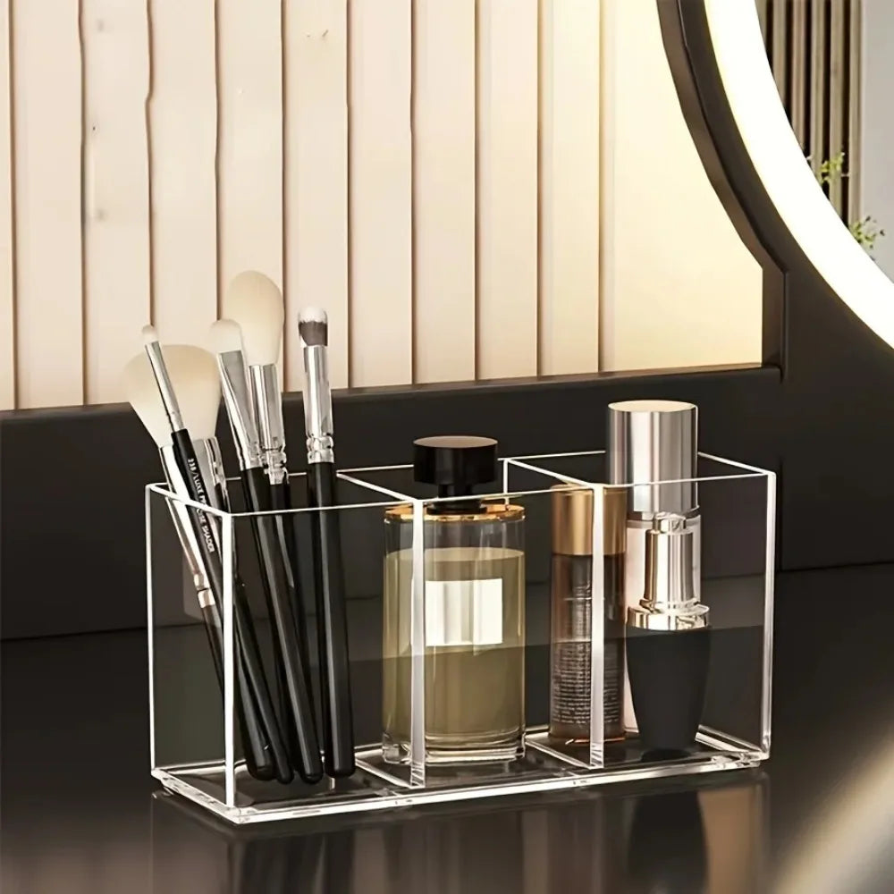 Transparent lipstick Cosmetic Makeup Acrylic Makeup Brush Tool Storage Box Case Make-up Brush Holder Table Organizer Makeup Tool