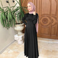 Muslim Abayas For Women Purple Green Kaftan Morocco Dresses Middel East Clothing Long Sleeve Solid Clothing