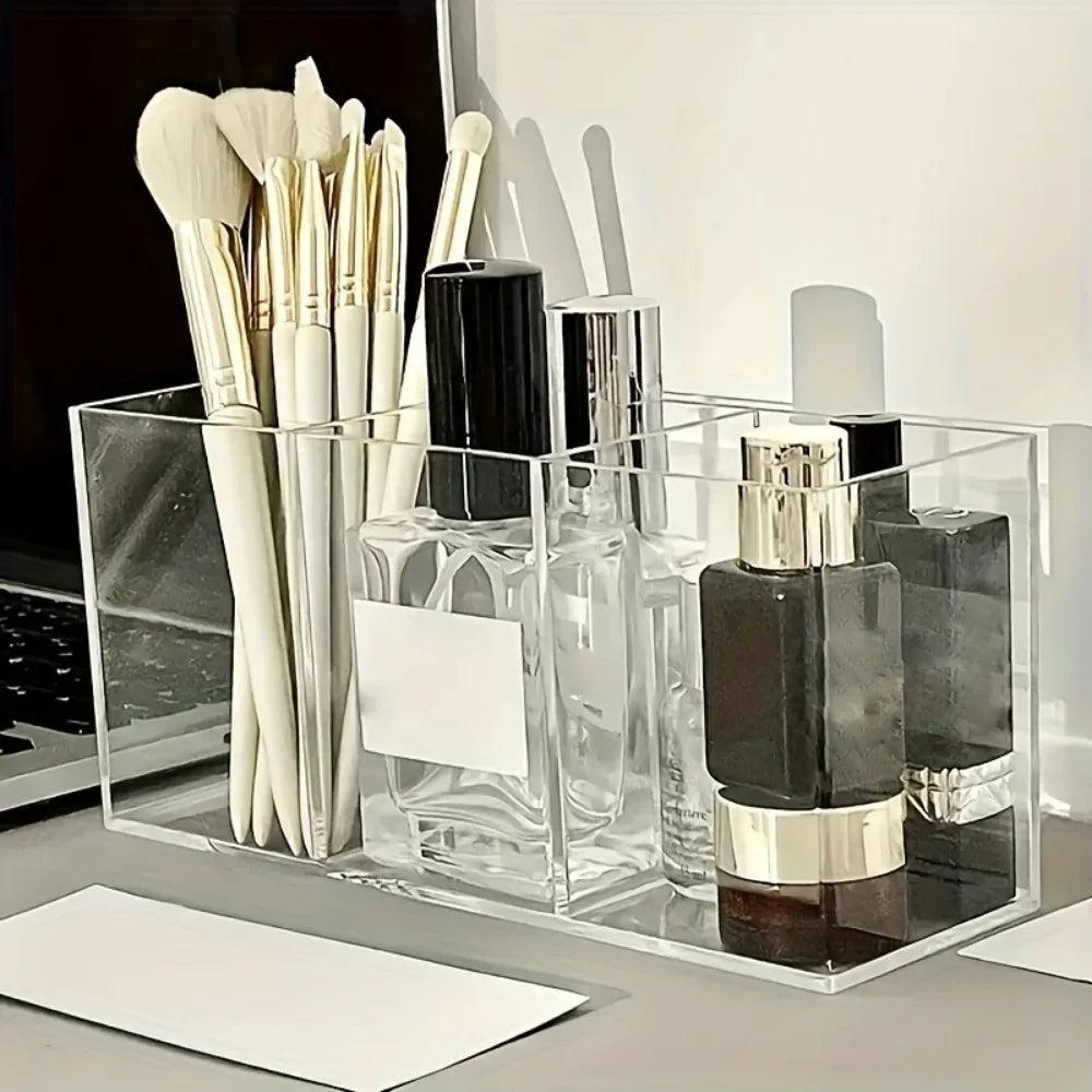 Transparent lipstick Cosmetic Makeup Acrylic Makeup Brush Tool Storage Box Case Make-up Brush Holder Table Organizer Makeup Tool