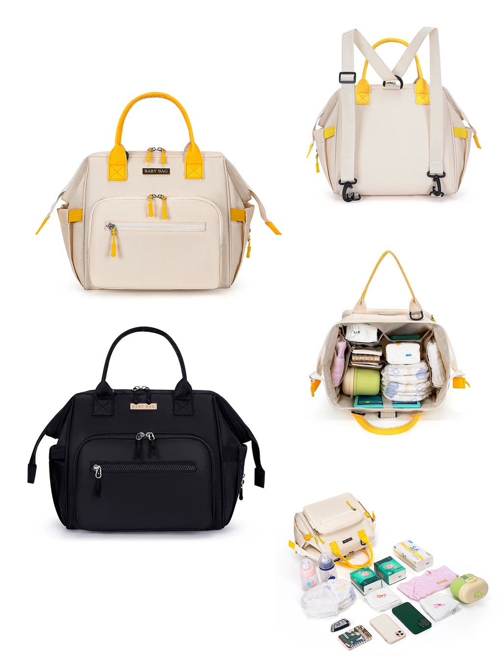 Single large-capacity baby bag, single shoulder crossbody bag, casual bag, dry and wet separation function, and bottle insulatio