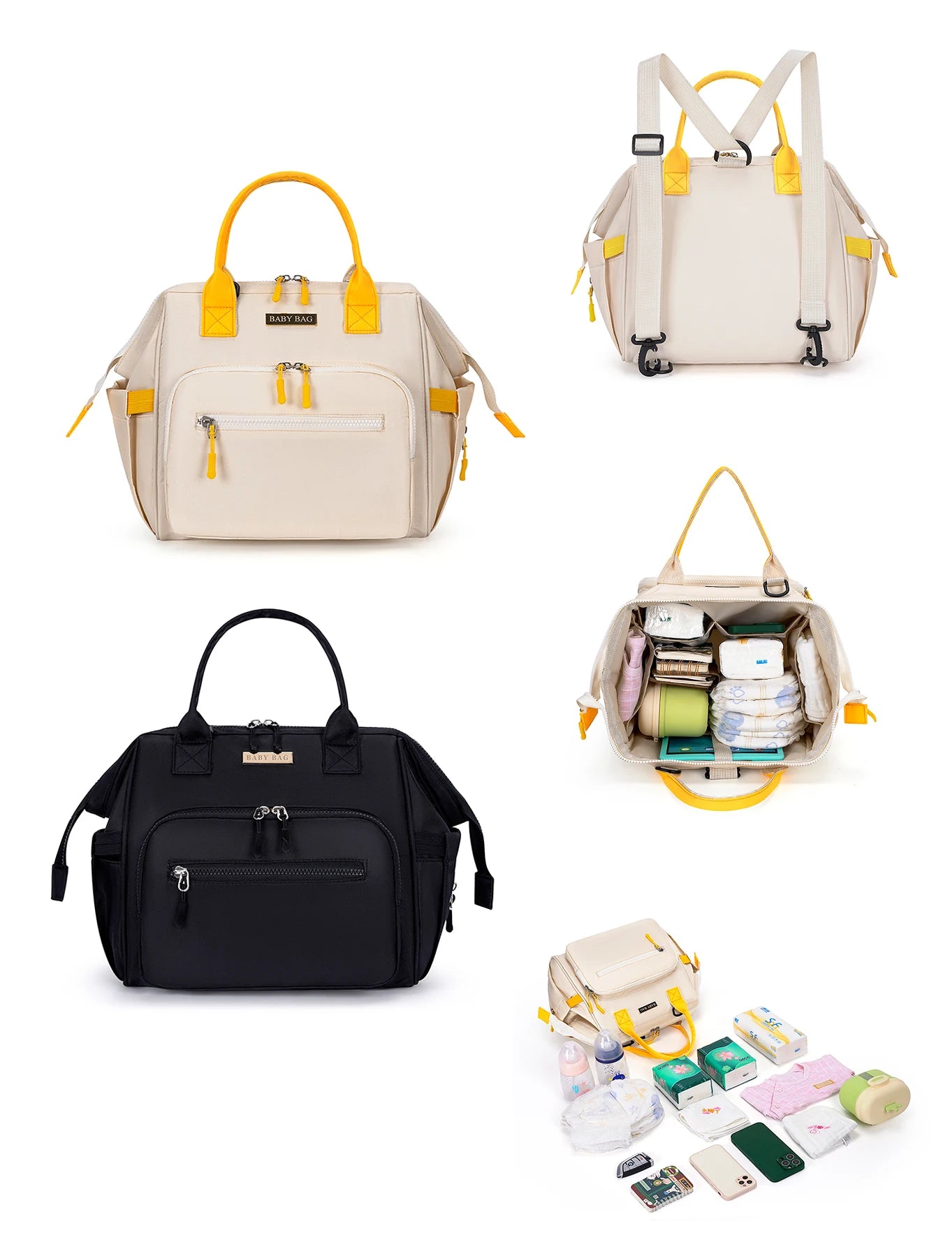 Single large-capacity baby bag, single shoulder crossbody bag, casual bag, dry and wet separation function, and bottle insulatio