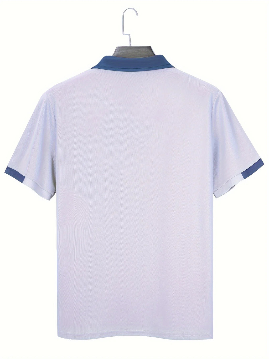 Men's Fashionable Color-Blocked Shirts Elegant Polo Uniforms Suitable for Home and Traveling